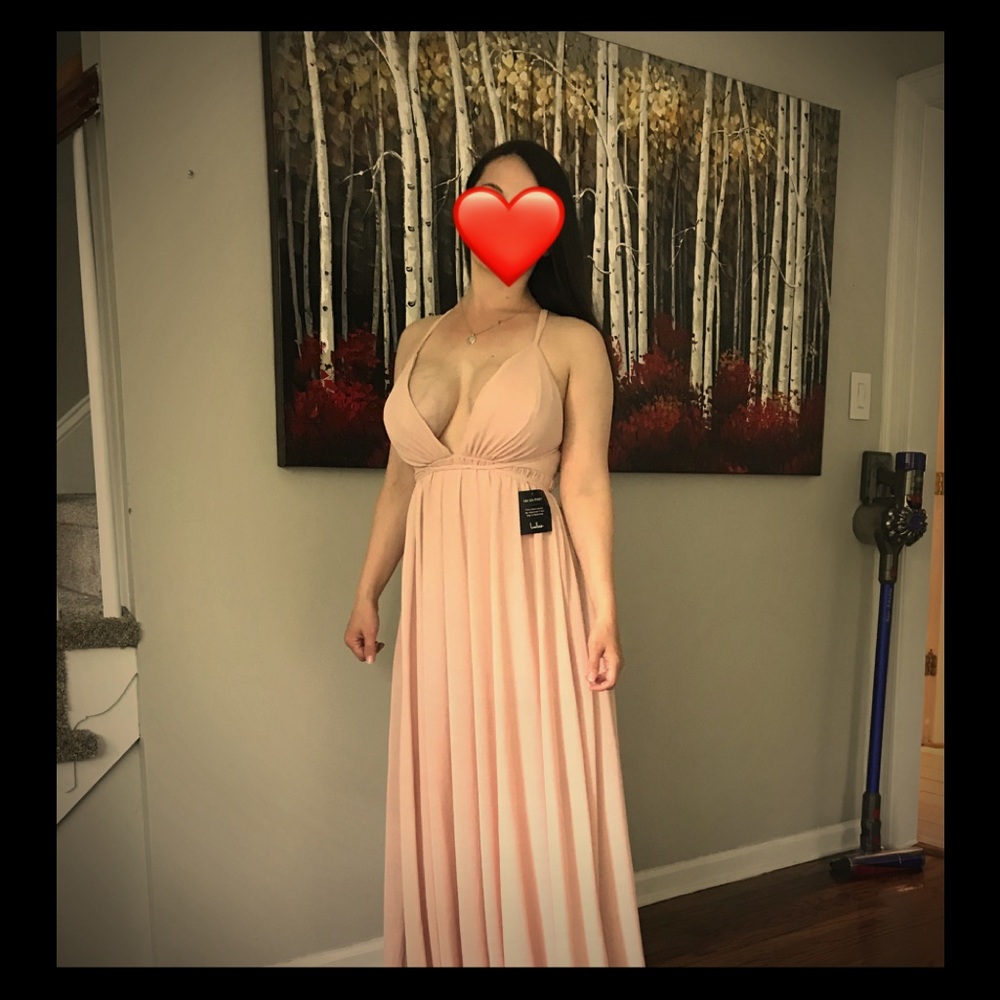 Lulus pink maxi dress- nwt.